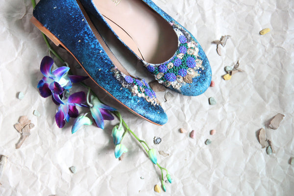 hydrangea ballerina - blue & teal