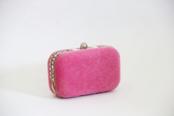 pink fur clutch
